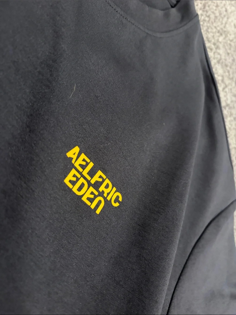 Aelfric Eden Black Short Sleeve Tee with Yellow Logo